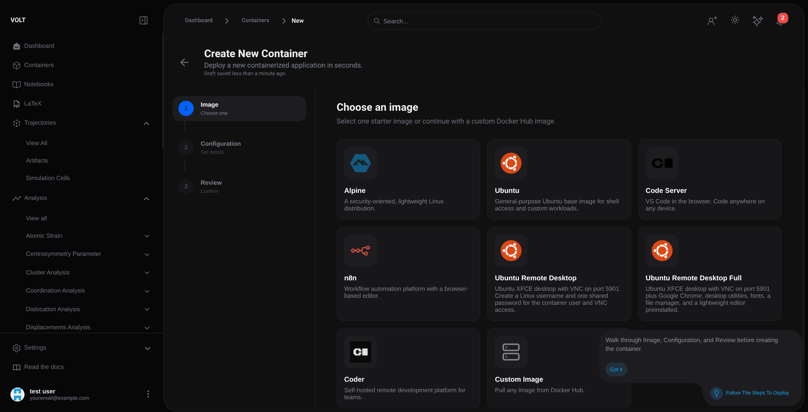 Create Container