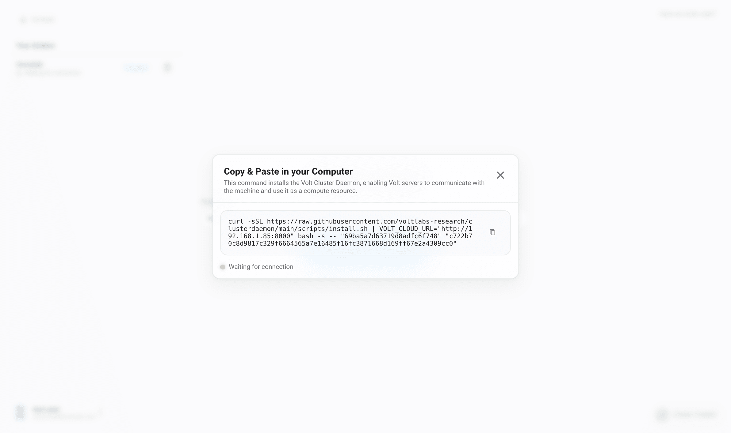 Cluster command