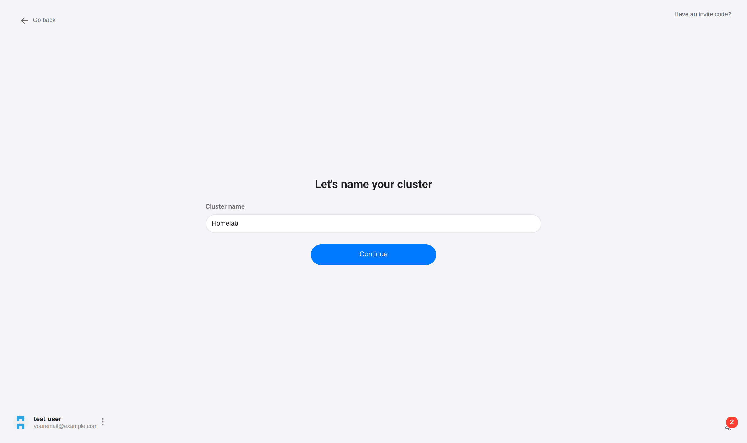 Cluster name