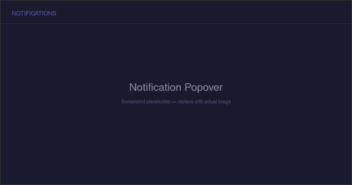 Notification Popover