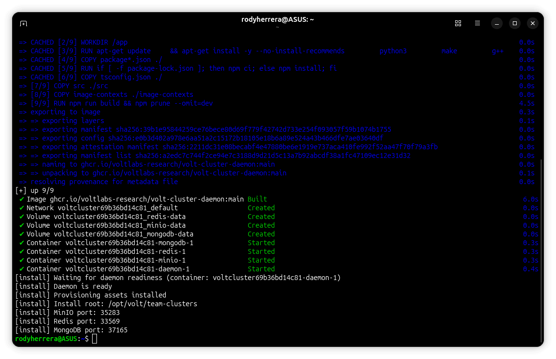 Running the cluster command